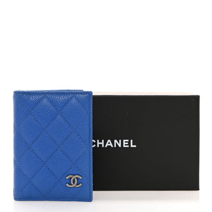 Chanel Caviar Quilted Card Holder Wallet Blue 8 of 8