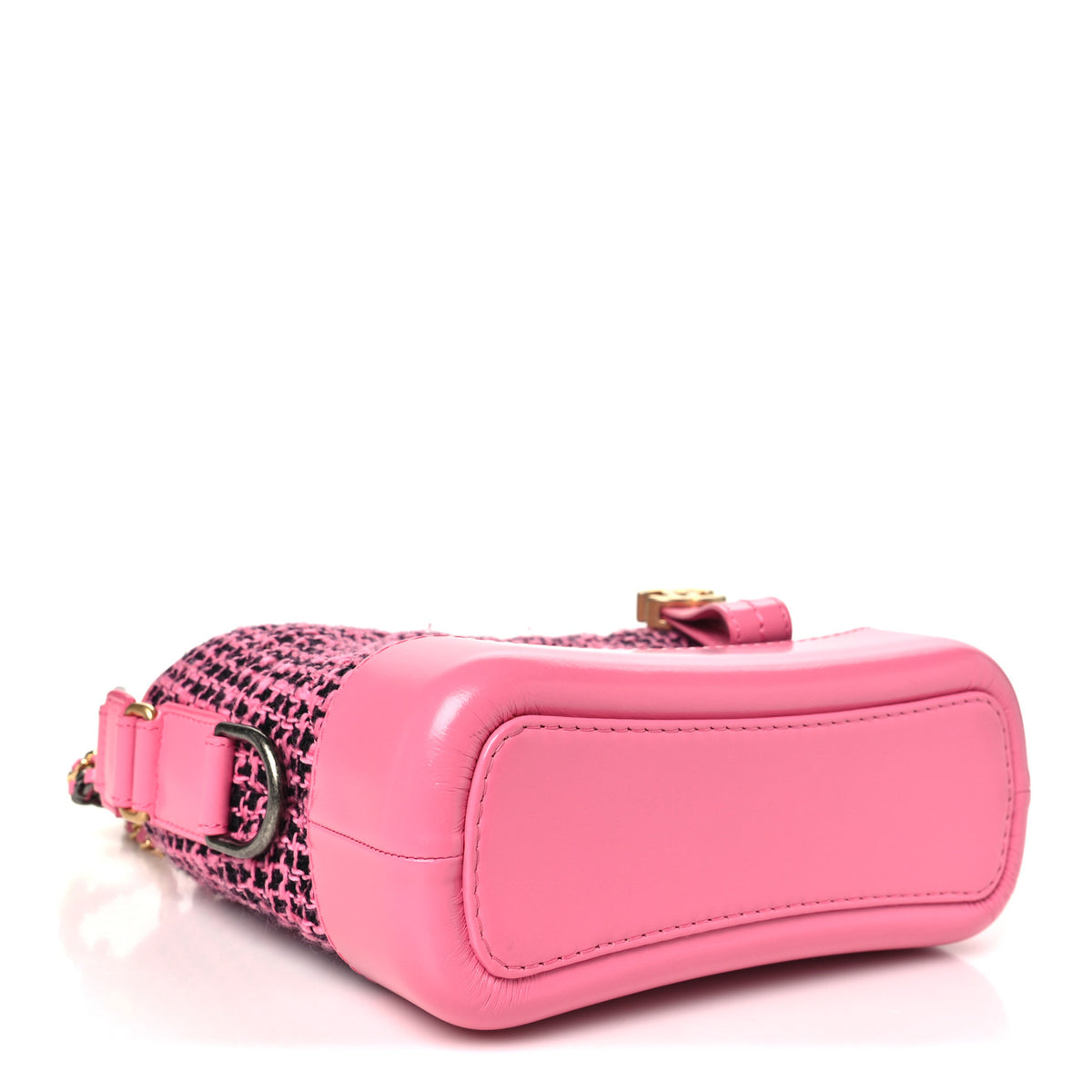 Tweed Calfskin Small Gabrielle Hobo Pink