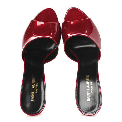 Saint Laurent Vernice Gloss La 16 95 Mule Sandals 39 Tibet Red 2 of 10
