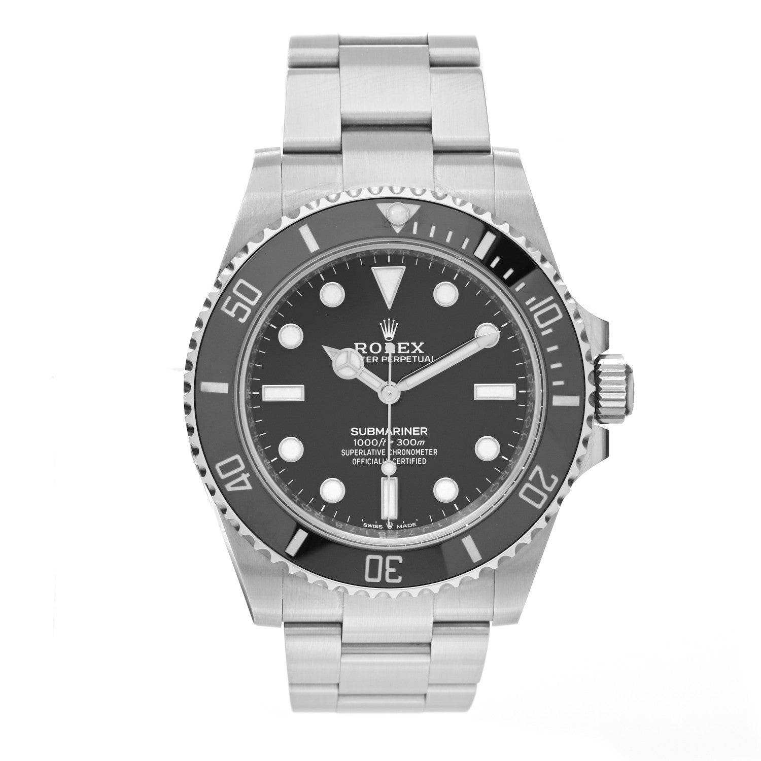 Rolex Stainless Steel 41mm Oyster Perpetual Submariner Watch Black 124060 1 of 5