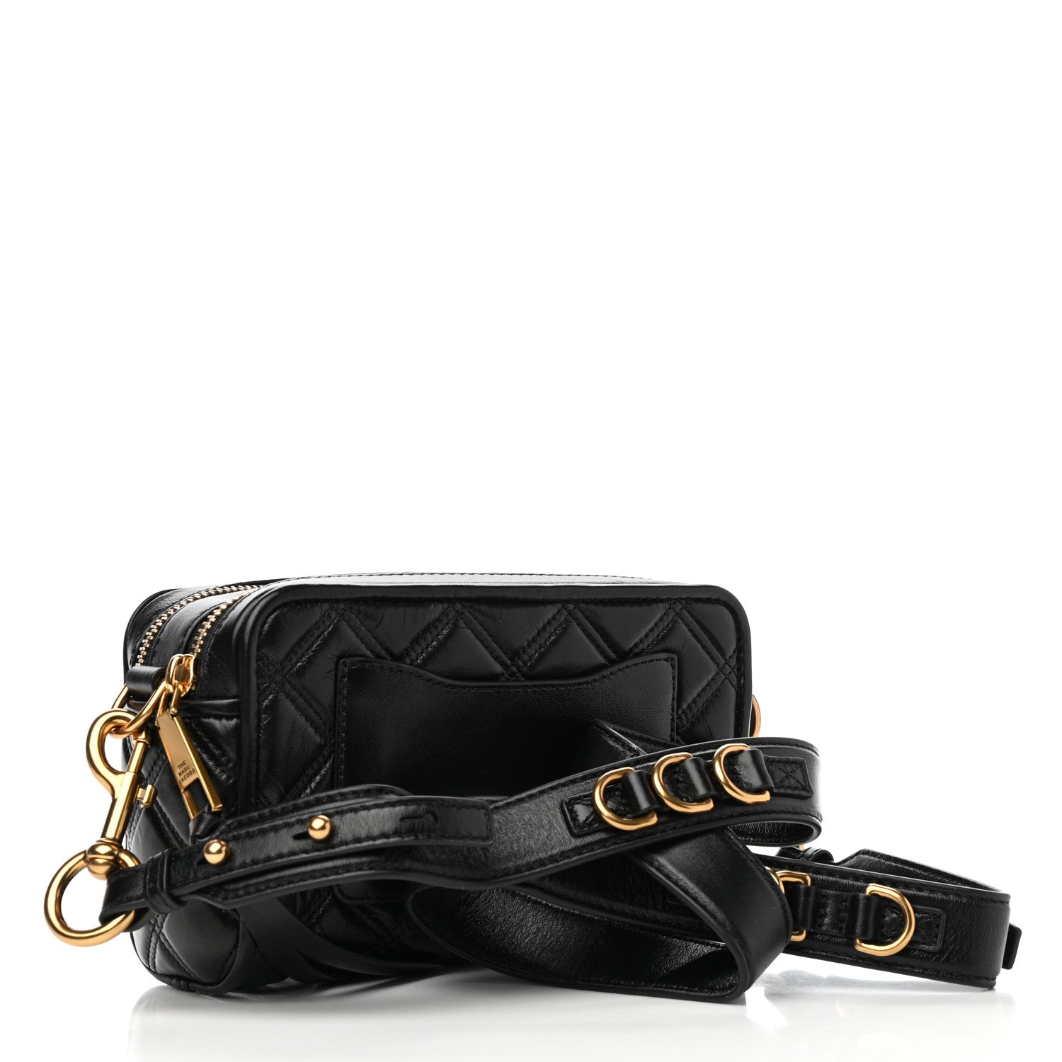 Marc Jacobs Natural Grain Calfskin Quilted The Softshot 21 Bag Black 2 of 7