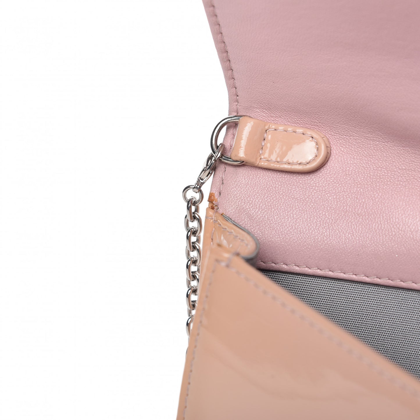 Patent Cannage Lady Dior Convertible Clutch Light Pink