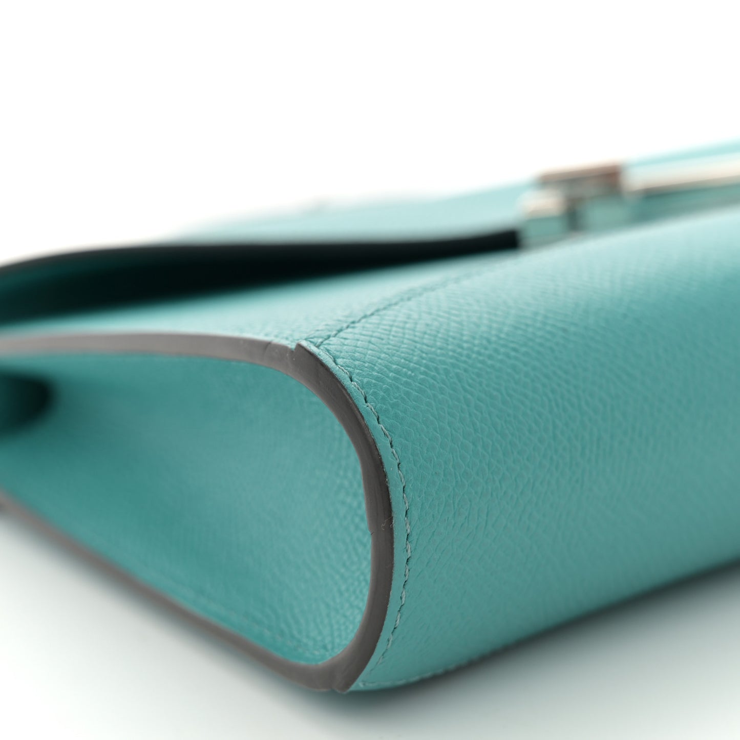 Carat Calfskin Gabrielle Clutch Turquoise