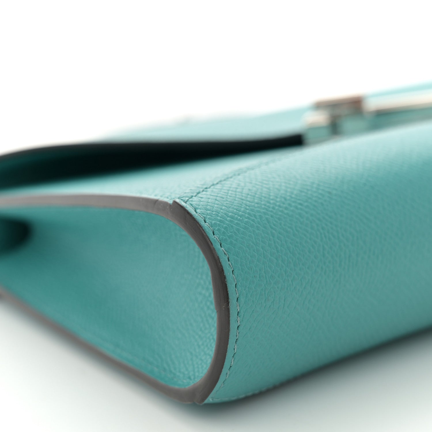 Moynat Carat Calfskin Gabrielle Clutch Turquoise 9 of 10