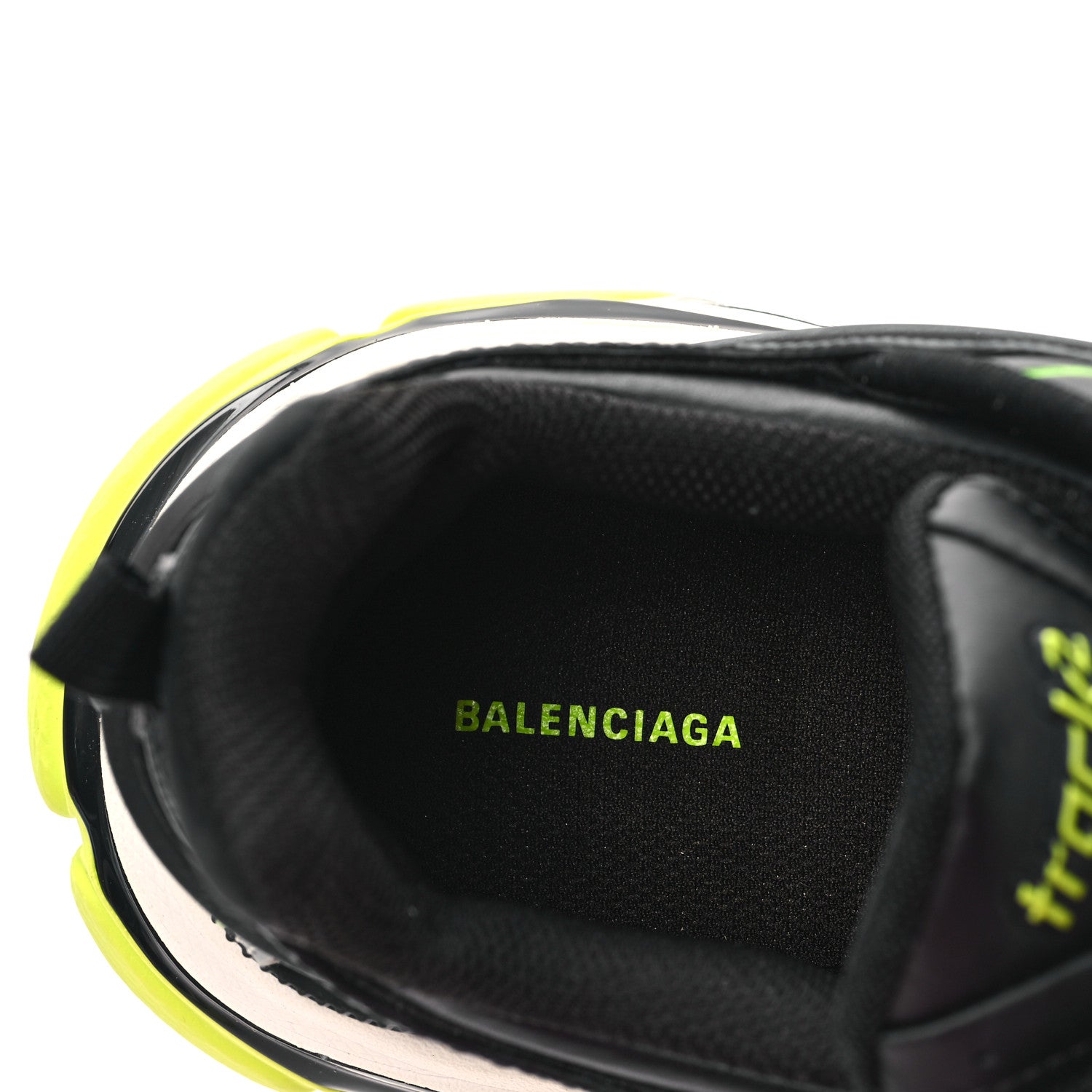 Balenciaga Rubber Mesh Tri-Color Clear Sole Mens Track.2 Open Sneakers 39 Black Yellow 7 of 9