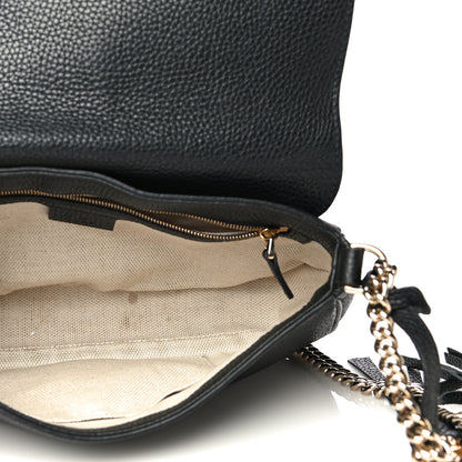 Gucci Pebbled Calfskin Medium Soho Flap Crossbody Black 5 of 16