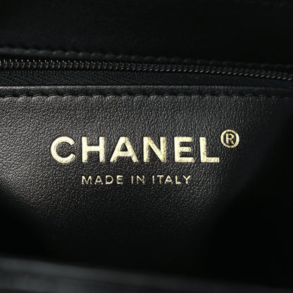 Chanel Shiny Aged Calfskin Quilted Nano Kelly Shopper Black 6 of 10