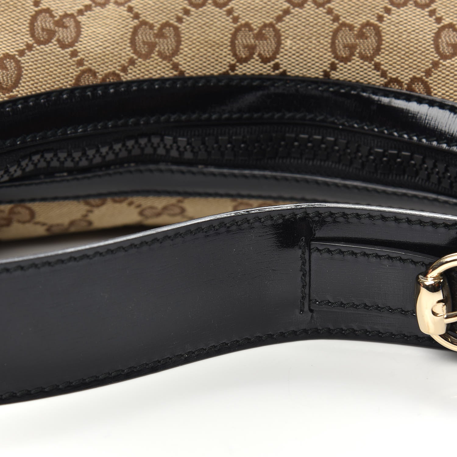 Gucci Monogram Patent Hobo Black 10 of 11