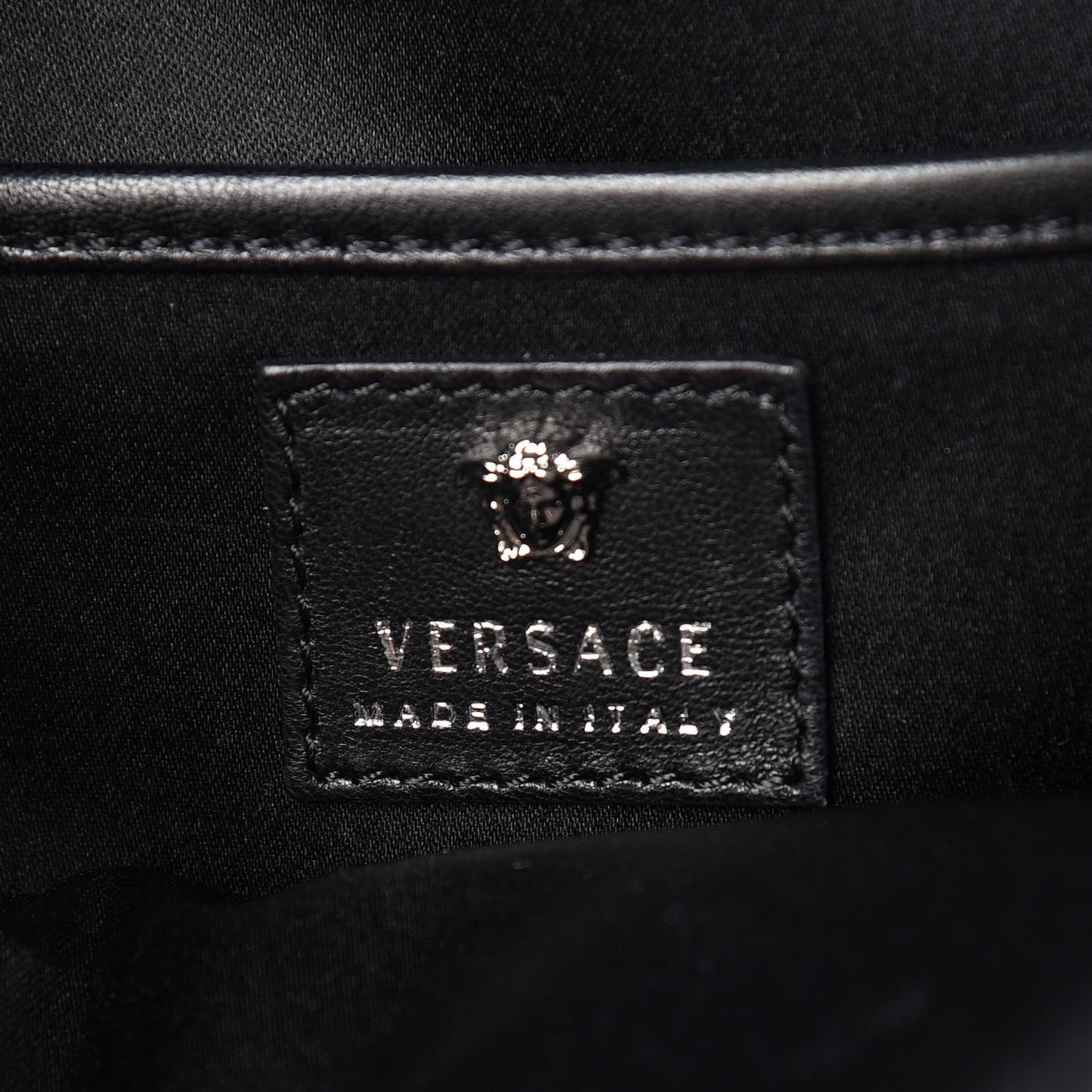 Calfskin Mini Palazzo Medusa Chain Backpack Black