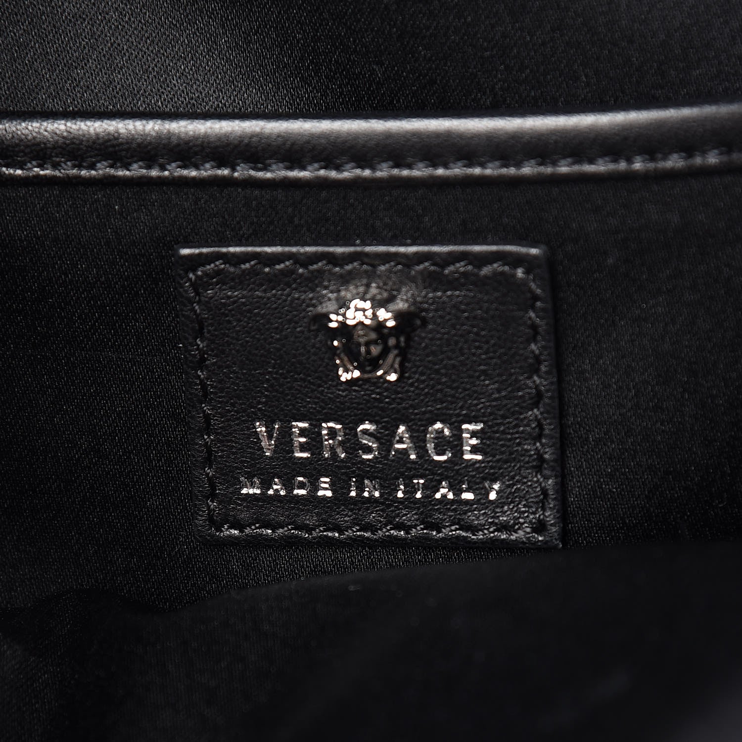 Versace Calfskin Mini Palazzo Medusa Chain Backpack Black 6 of 10