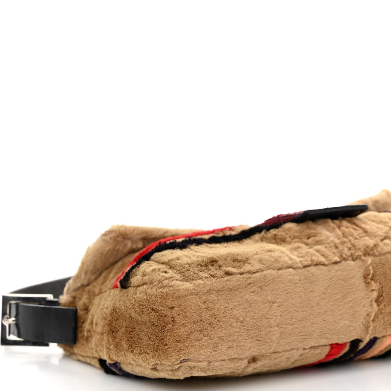 Fendi Rabbit Fur Striped Baguette Multicolor 8 of 11