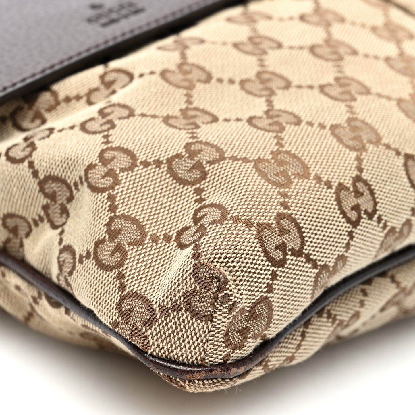 Monogram Web Medium Double Pocket Messenger Bag Dark Brown