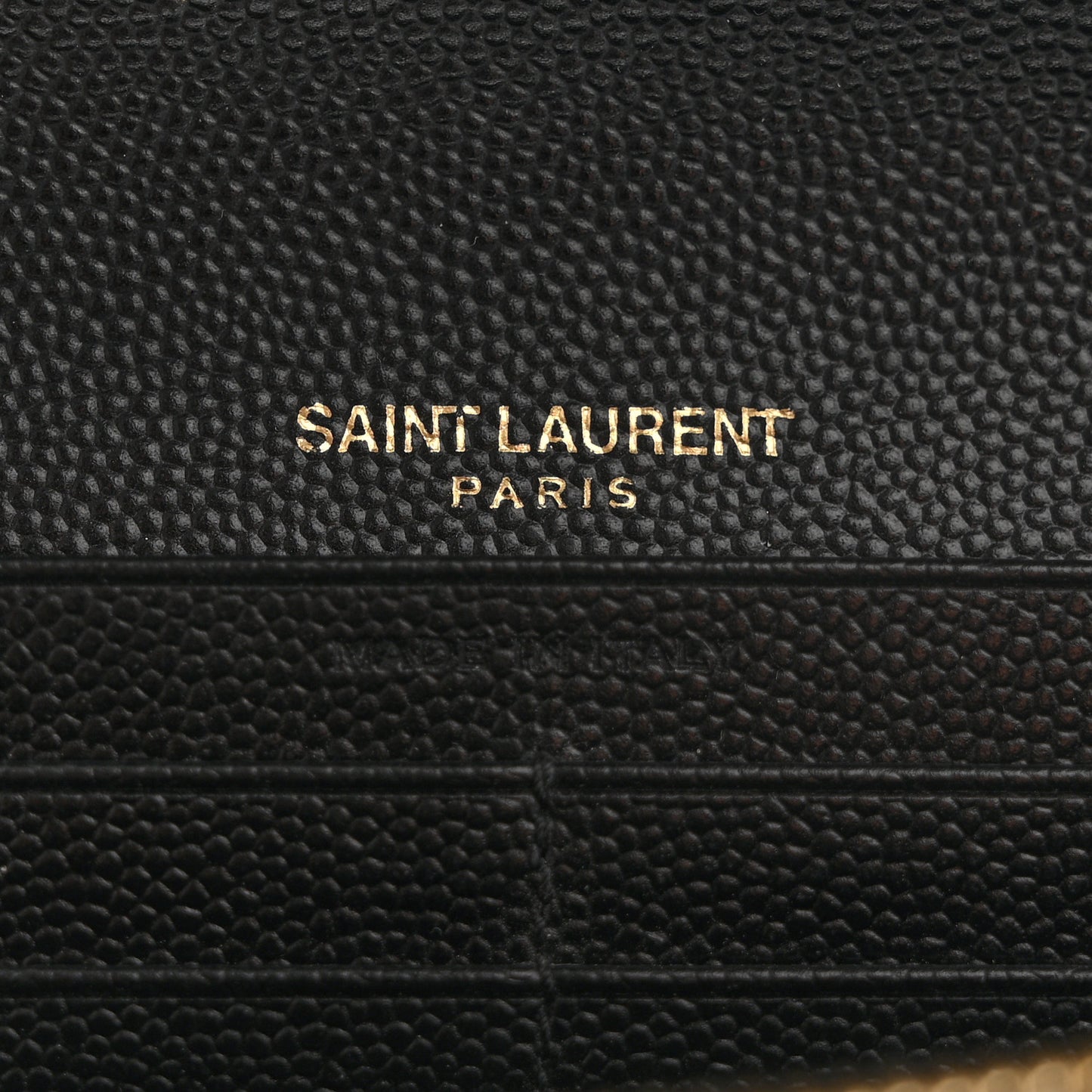 Grain De Poudre Matelasse Chevron Monogram Flap Wallet Black