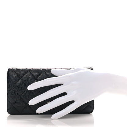 Chanel Caviar Quilted Yen Wallet Black 2 of 11