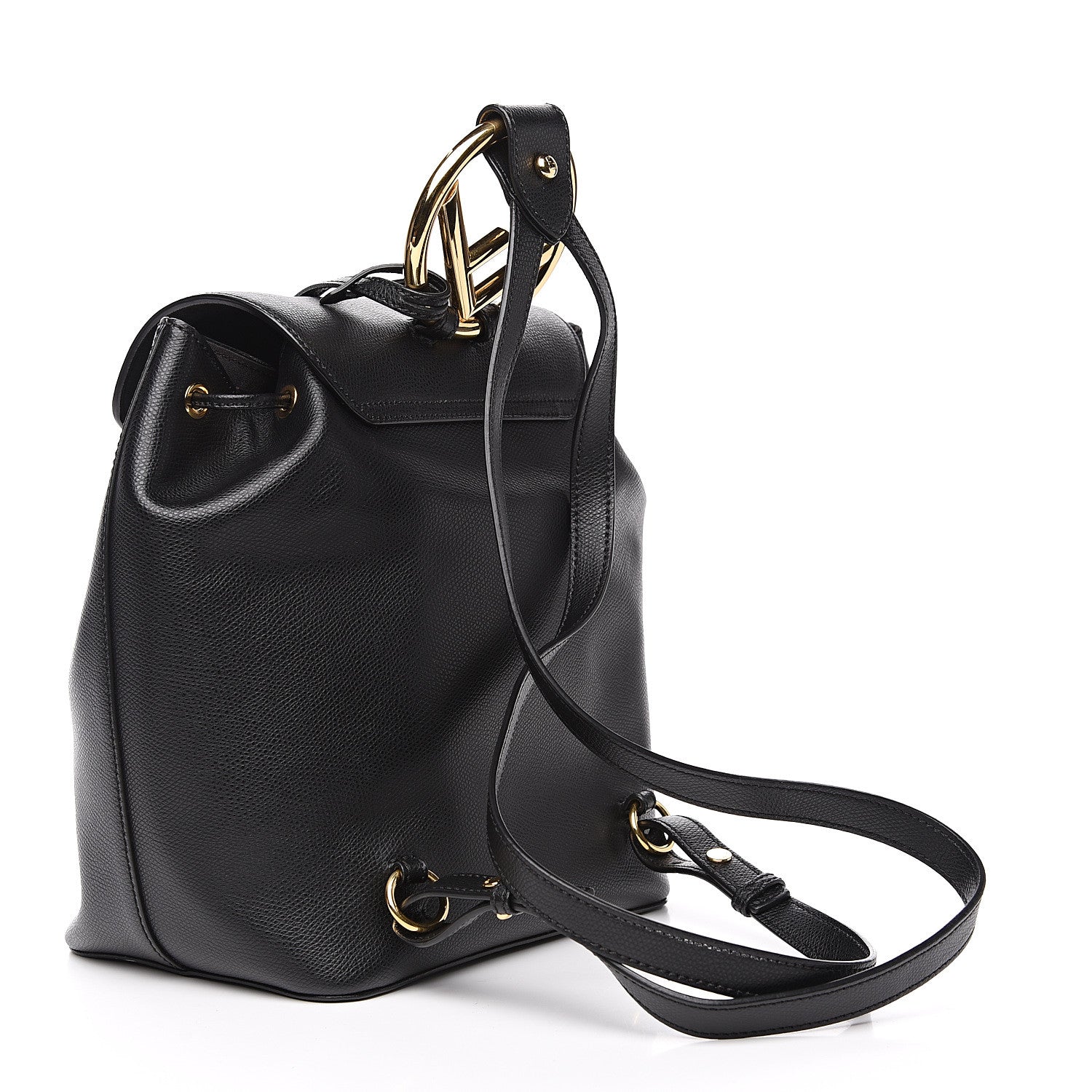 Fendi Vitello Cruise F is Fendi Drawstring Backpack Black 2 of 8