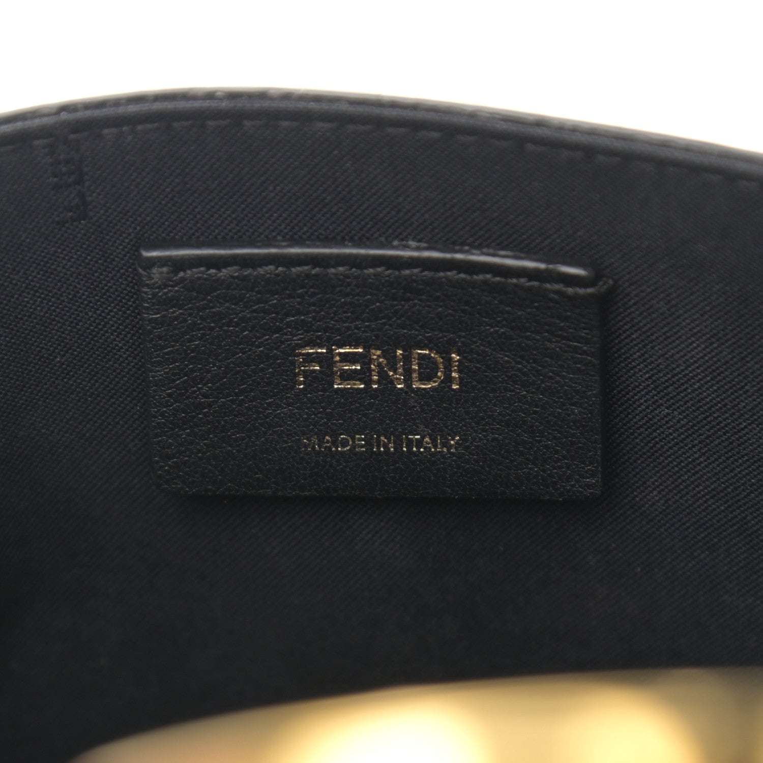 Fendi Vitello Liberty F is Fendi Bi-Color FF 1974 Embossed Envelope Belt Bag Maya Black 6 of 10