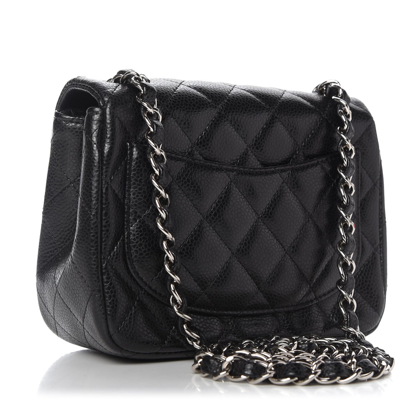 Caviar Quilted Mini Square Flap Black