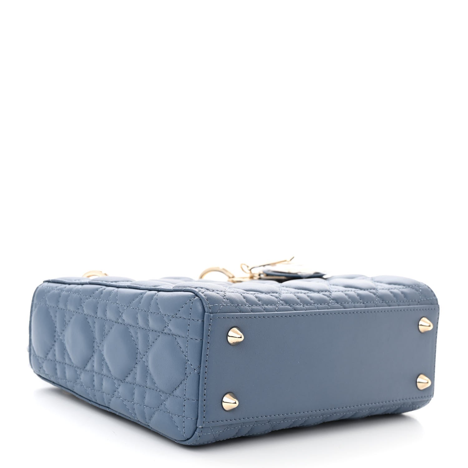 Christian Dior Lambskin Cannage Small My ABCDior Lady Dior Denim Blue 4 of 11