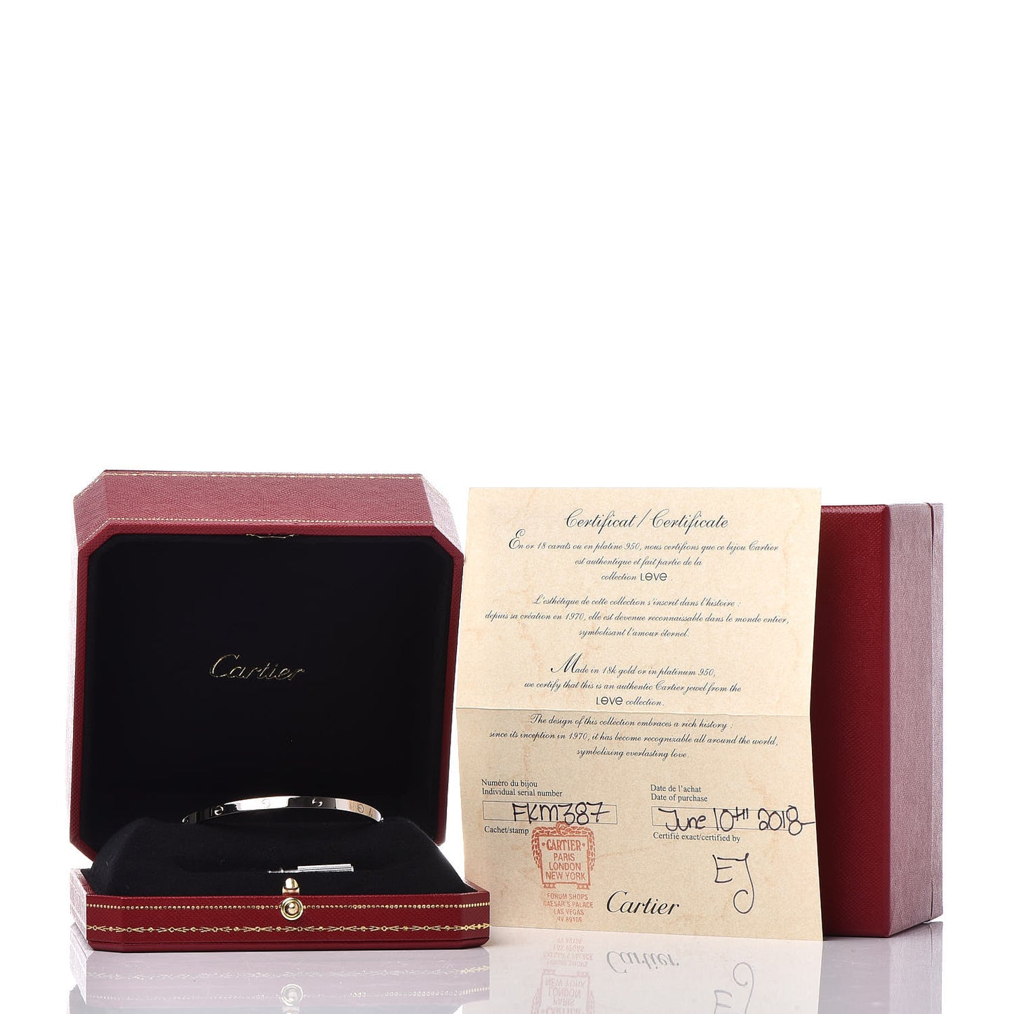 18K White Gold Small LOVE Bracelet 18