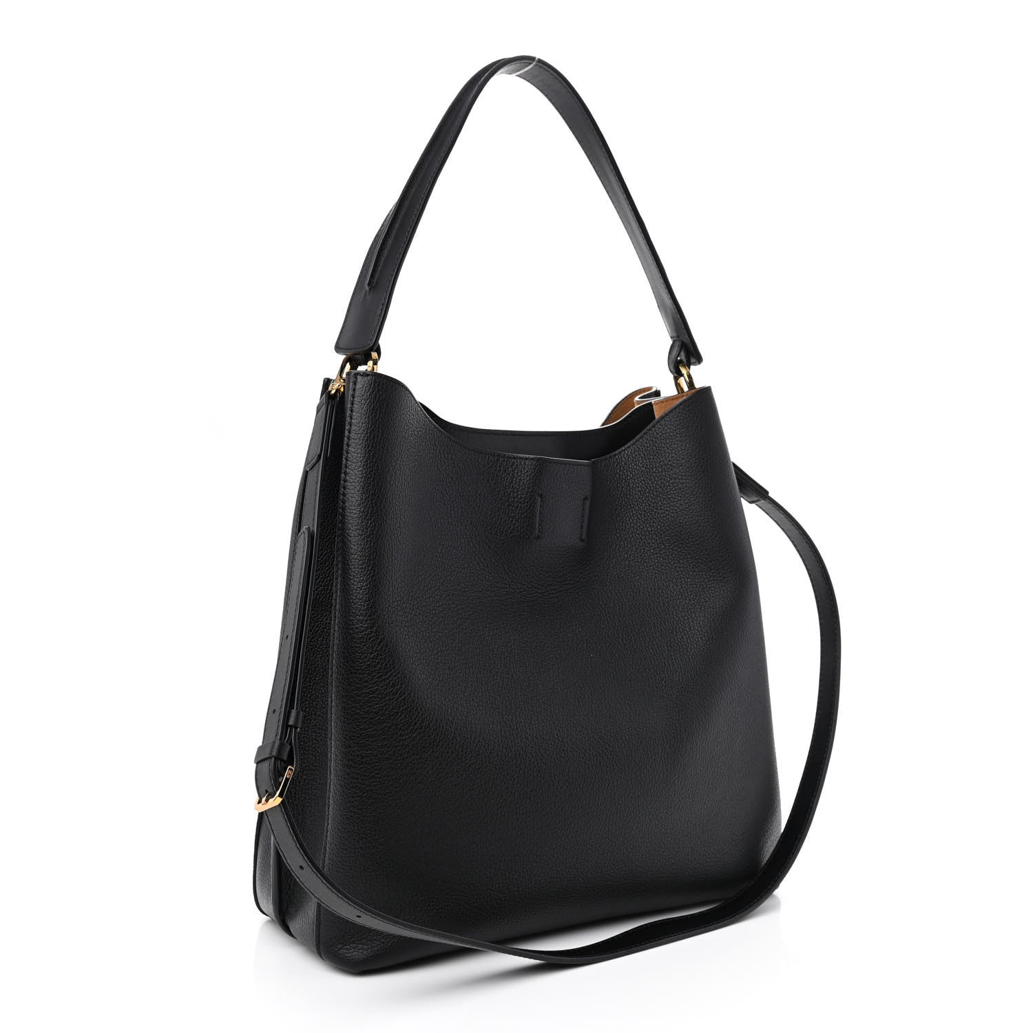 MCM Grained Calfskin Large Milla Hobo Black 3 of 9