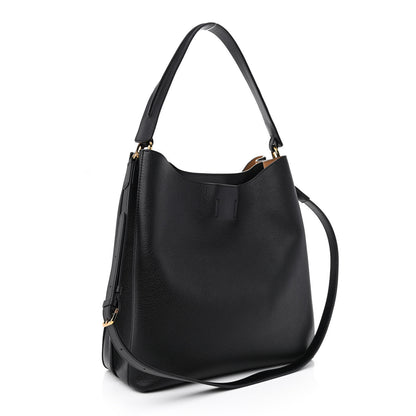 MCM Grained Calfskin Large Milla Hobo Black 3 of 9