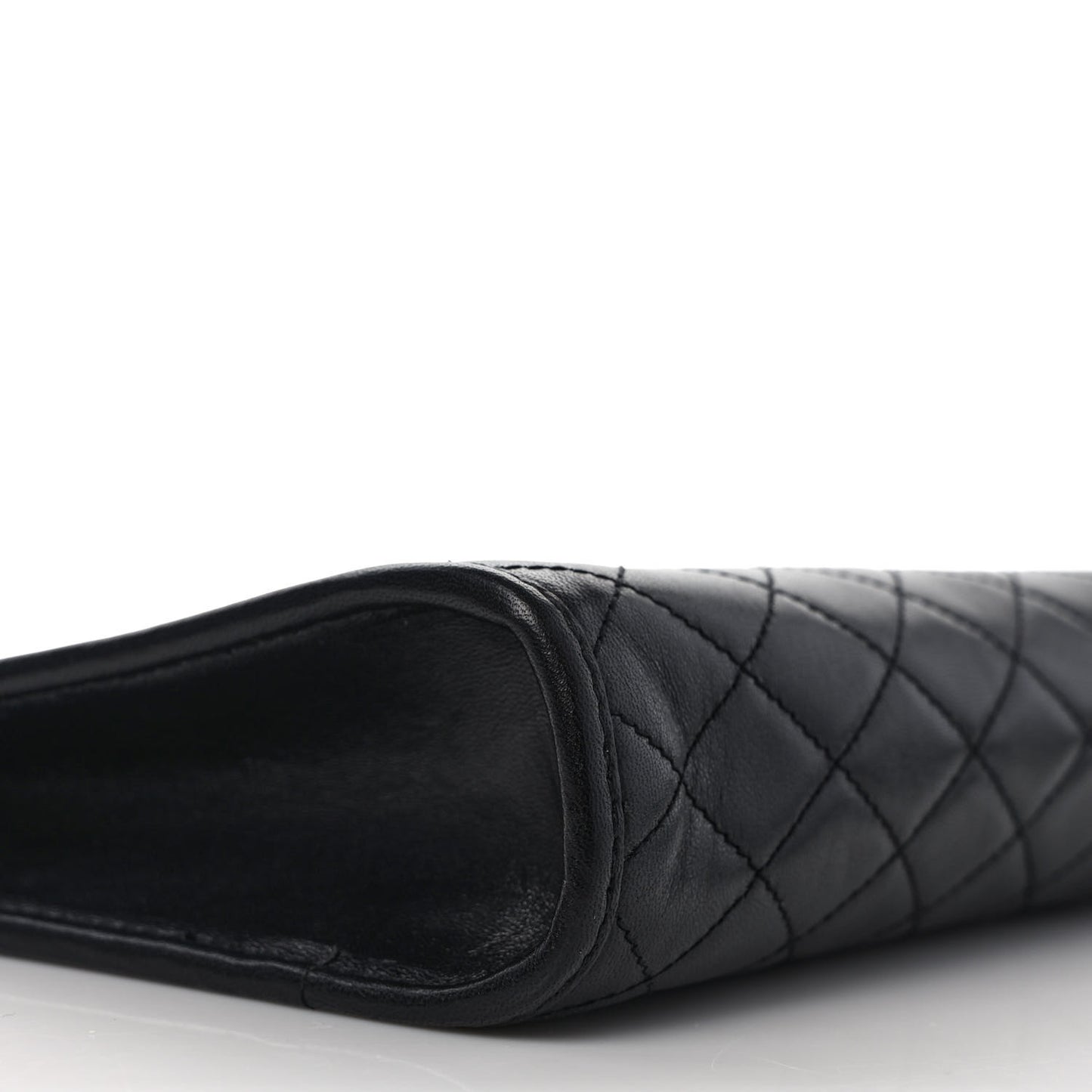 Lambskin Quilted Monogram Baby Victoire Chain Clutch Bag Black