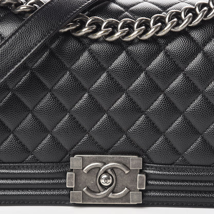 Chanel Caviar Quilted Medium Boy Flap Black 8 of 10