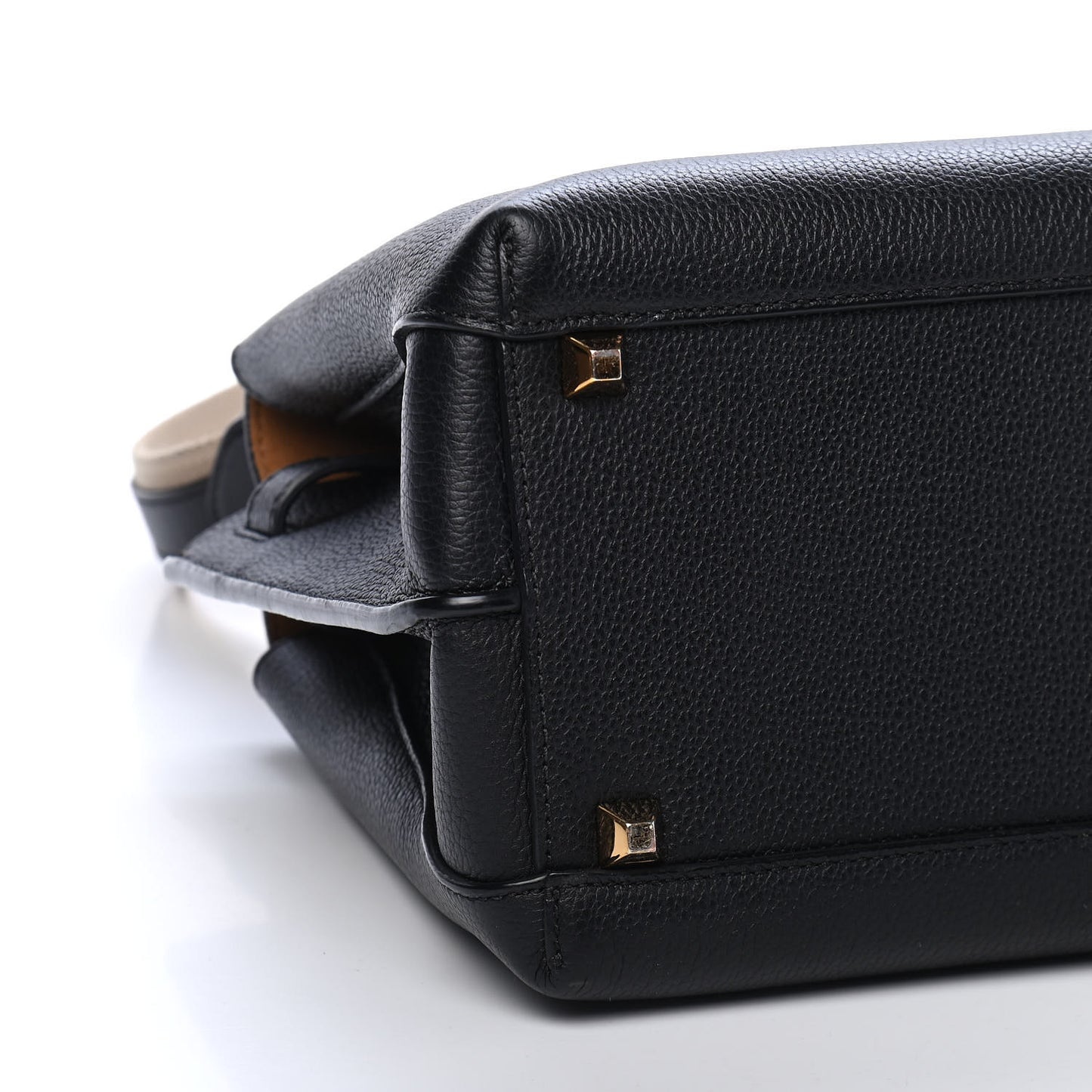 Grained Calfskin Medium Milla Tote Black