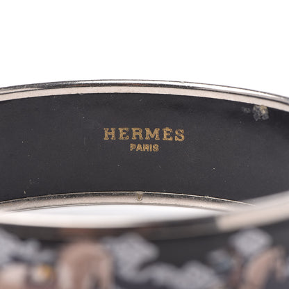 Hermes Enamel Printed Wide Galop Volant Bracelet 70 5 of 7
