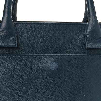 Chanel Grained Calfskin Small Neo Executive Shopper Tote Dark Blue Black 10 of 16