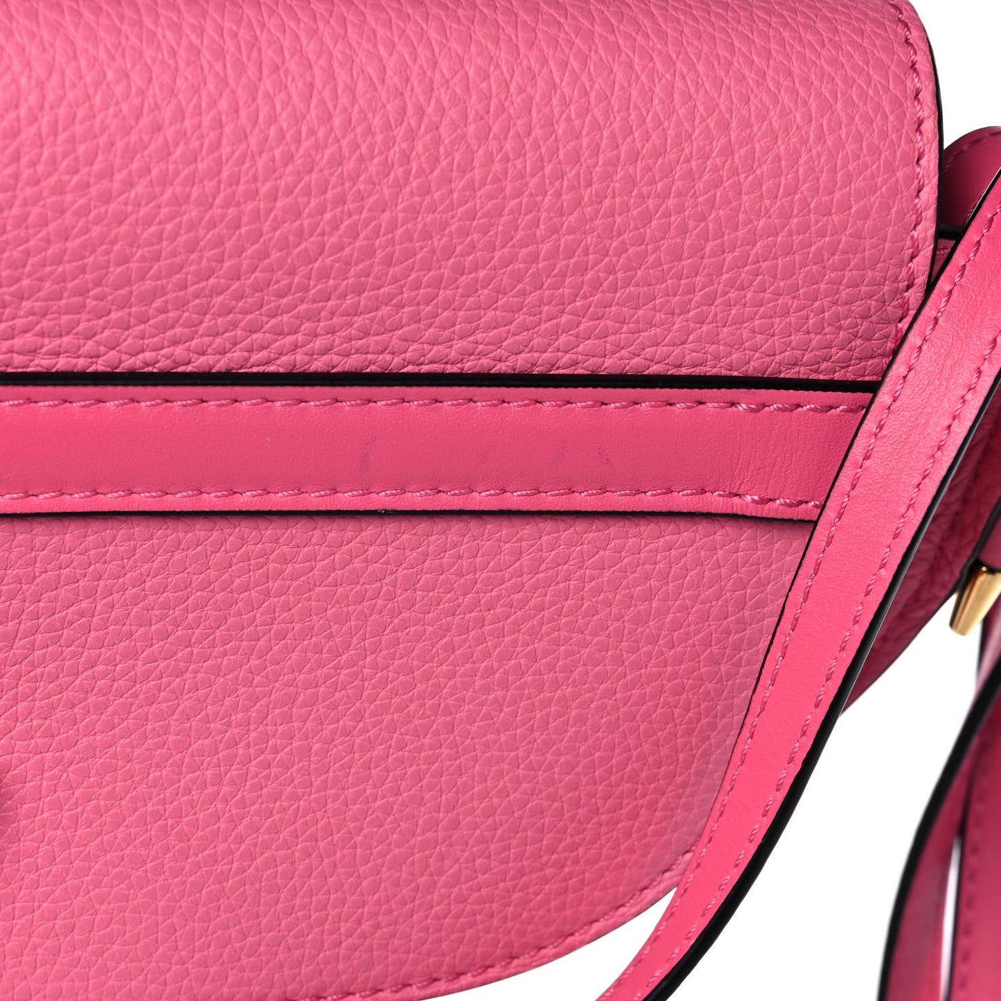 Grained Calfskin Mini Gate Crossbody Bag Wild Rose