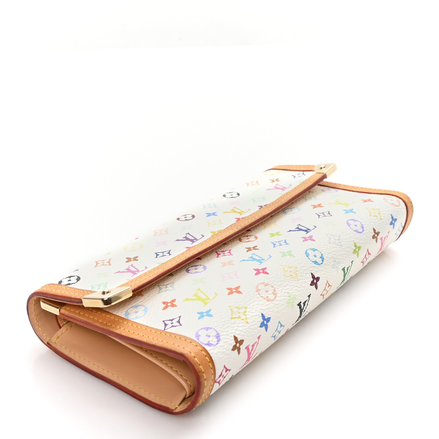 Louis Vuitton Monogram Multicolor Porte Tresor International Wallet White 4 of 6