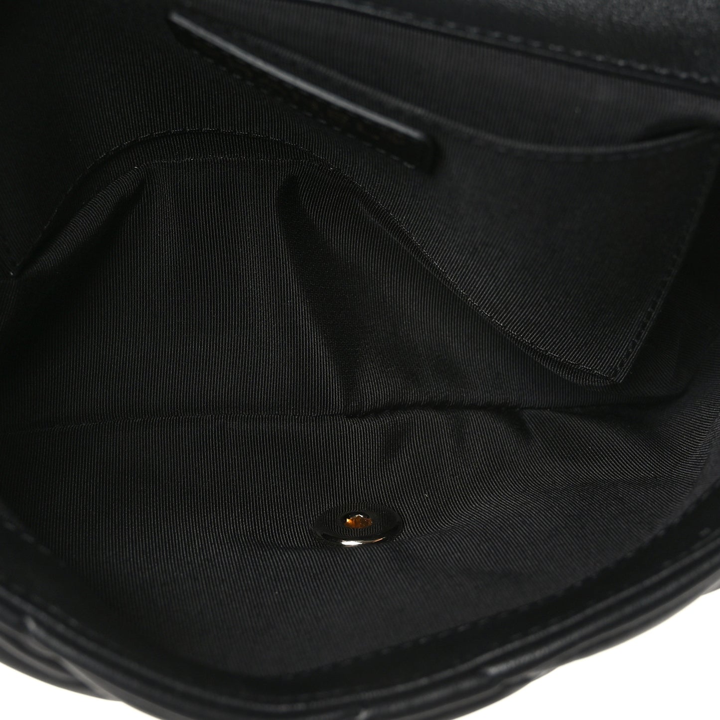 Calfskin Quilted Medium Bubbly Flap Black