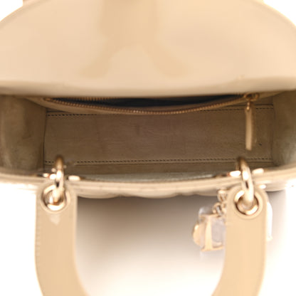Christian Dior Patent Cannage Small Lady Dior Beige 5 of 9