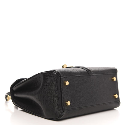 Celine Grained Calfskin Small 16 Top Handle Bag Black 3 of 9
