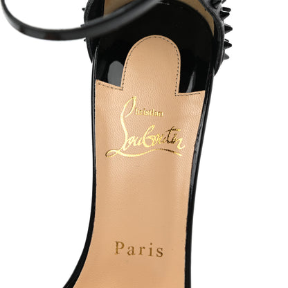 Christian Louboutin Patent Nappa Trezanita 70 Ankle Strap Sandals 37.5 Black 7 of 11