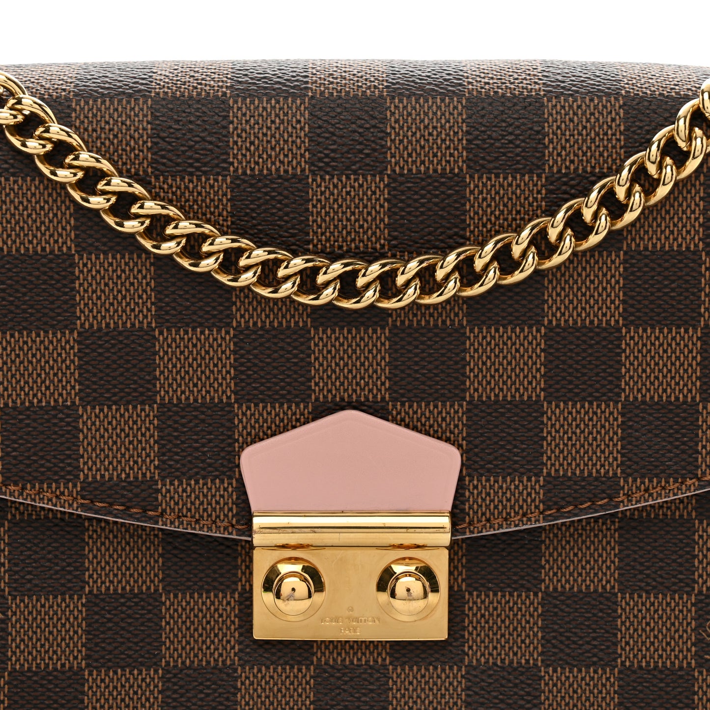 Damier Ebene Caissa Clutch Rose Ballerine