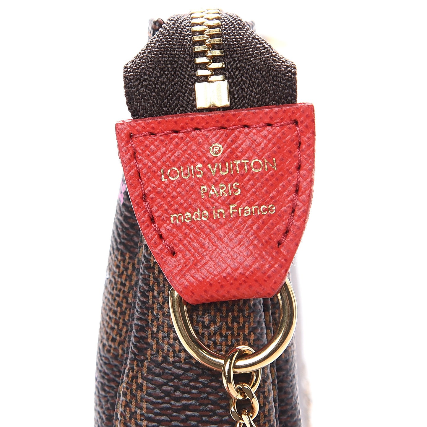 Damier Ebene 2019 Christmas Animation Mini Pochette Accessories Red
