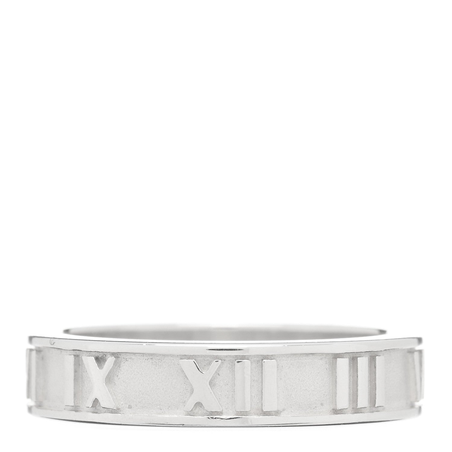 Tiffany Sterling Silver Narrow Atlas Ring 49 4.75 1 of 4