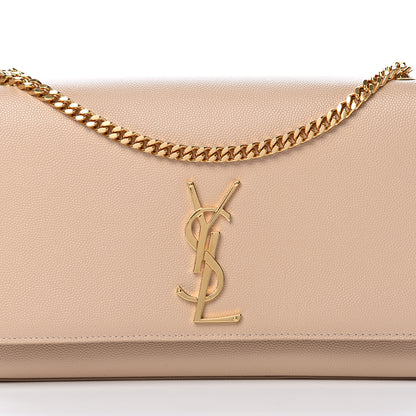 Saint Laurent Grain De Poudre Medium Monogram Kate Satchel Nude Powder 7 of 12