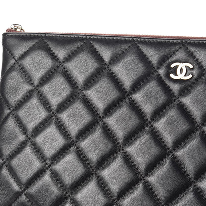 Chanel Lambskin Quilted Medium Cosmetic Case Black 8 of 9