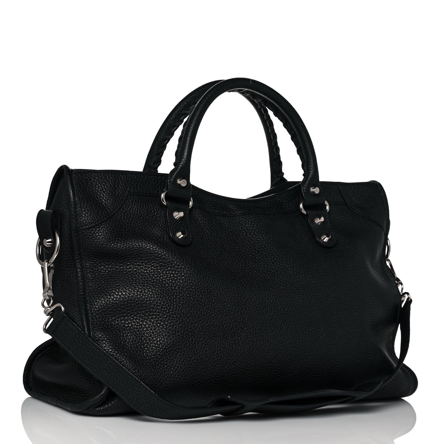 Balenciaga Vibrato Calfskin Classic Silver Hardware City Black 3 of 13