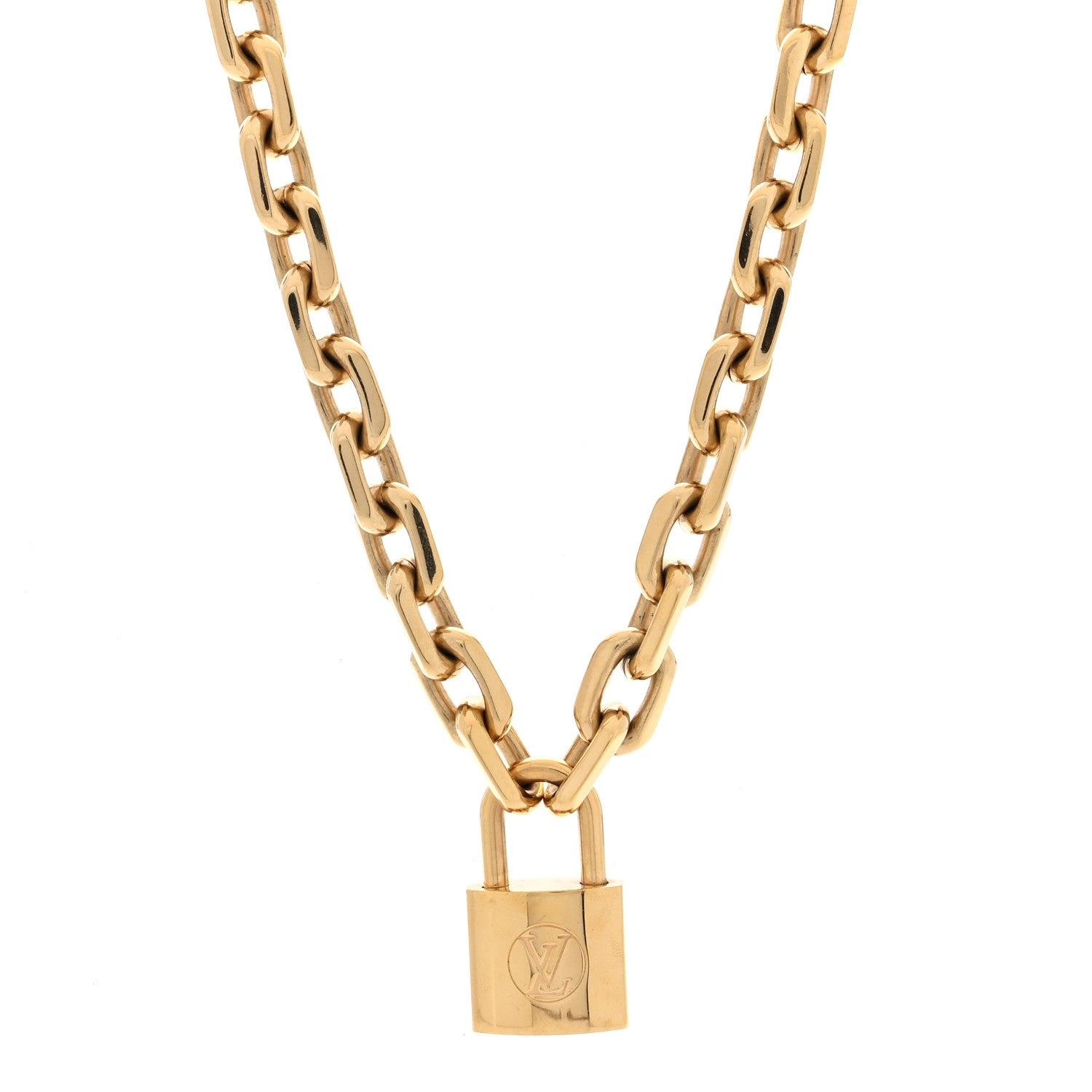Louis Vuitton LV Edge Necklace Cadenas Gold 1 of 5