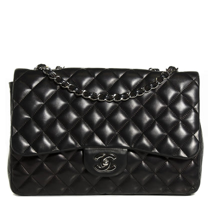 Chanel Lambskin Quilted Jumbo Single Flap Black 1 of 8