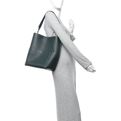 Celine Soft Grained Calfskin Sangle Bucket Bag Amazone 2 of 9