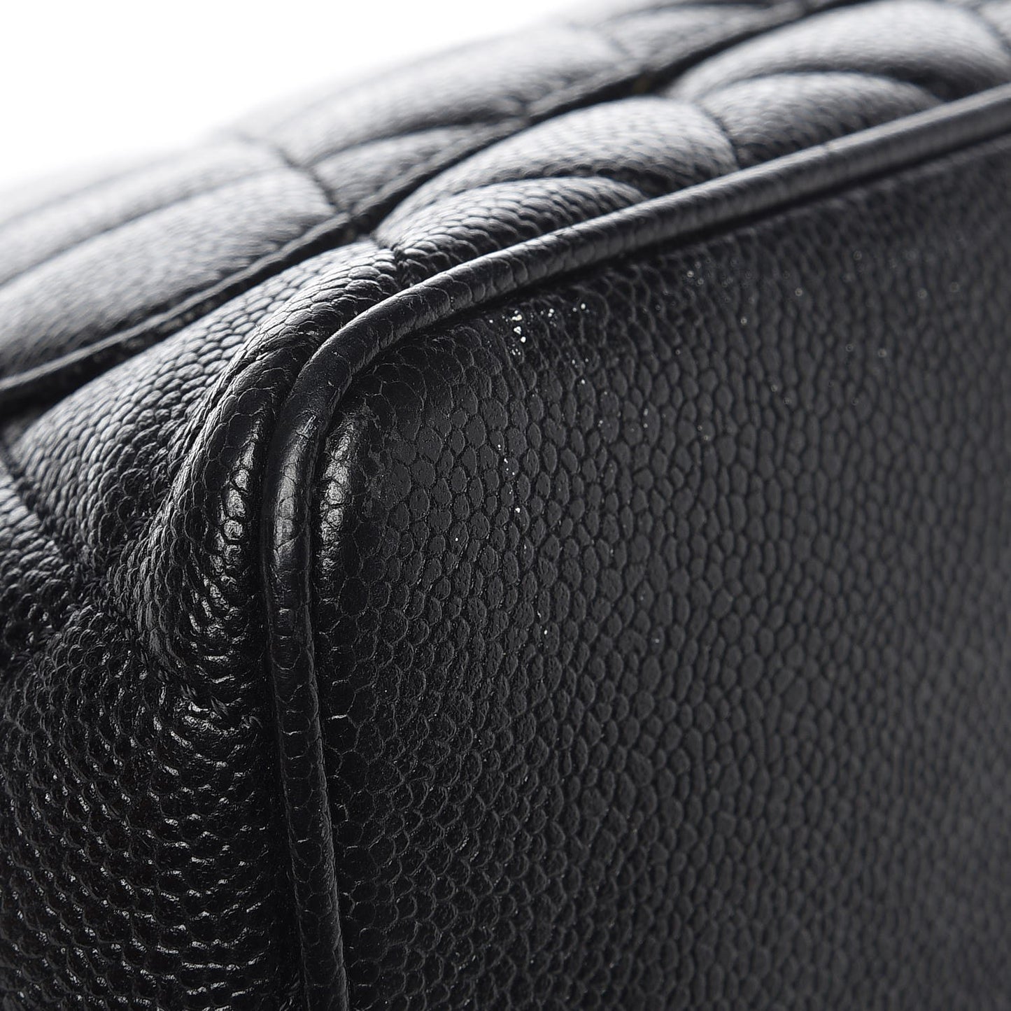 Caviar Quilted Medallion Tote Black