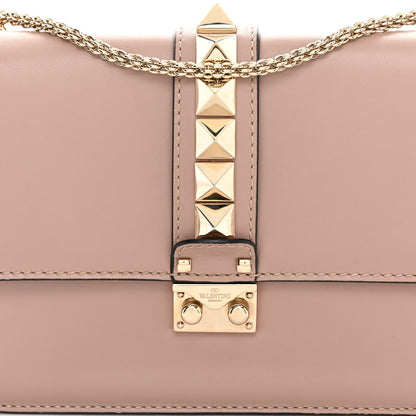 Valentino Garavani Vitello Medium Glam Lock Rockstud Flap Poudre 7 of 9