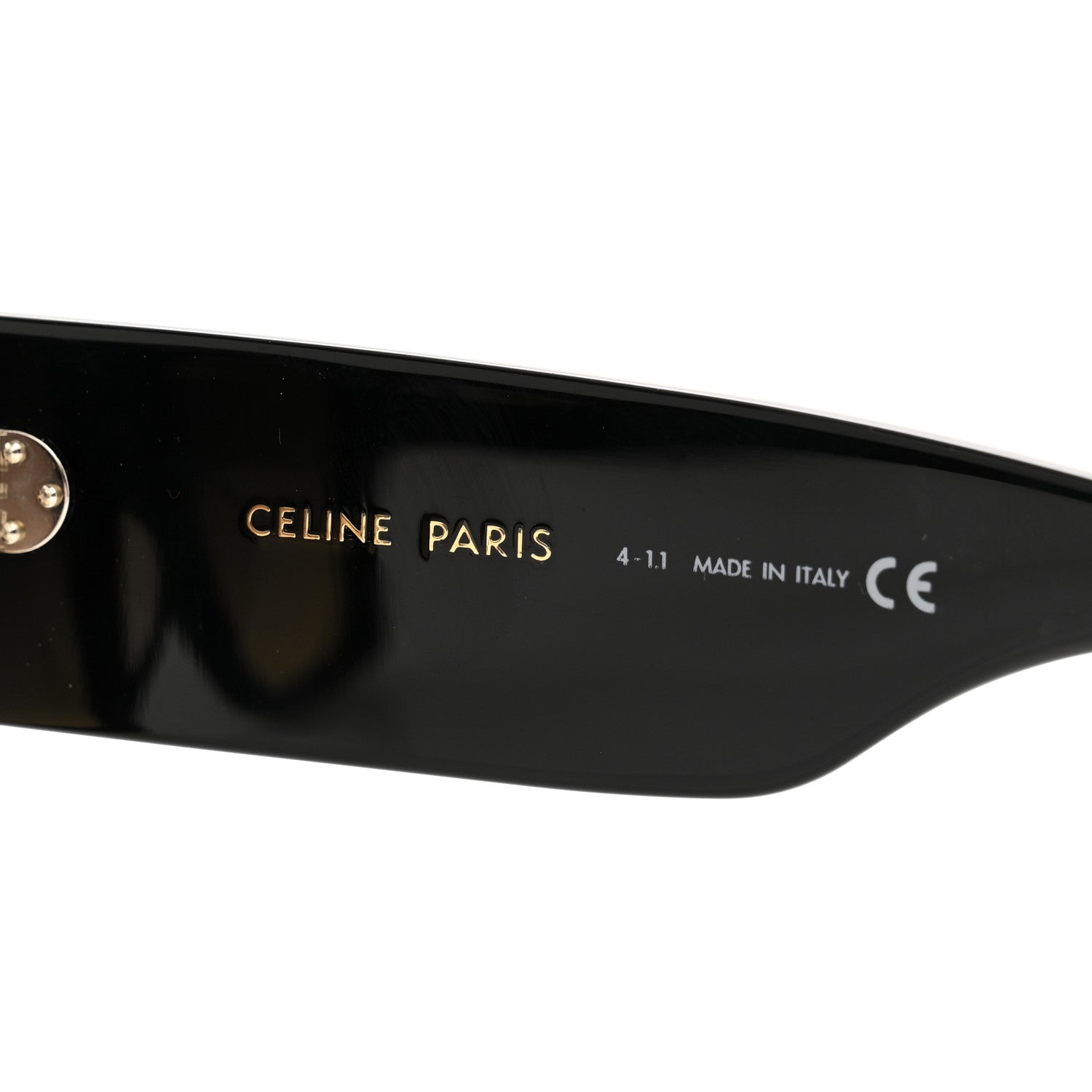 Celine Acetate Rectangular Sunglasses CL4056IN Black 5 of 7