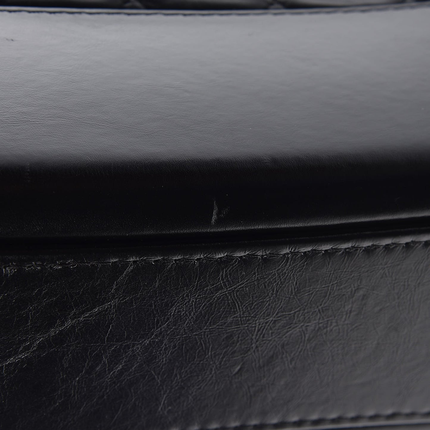 Aged Calfskin Quilted Medium Gabrielle Hobo Black