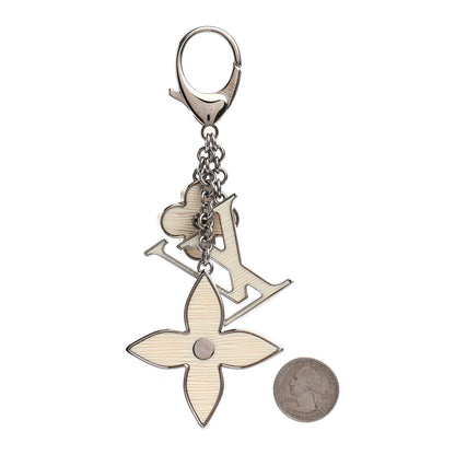 Louis Vuitton Fleur De Monogram Bag Charm Silver 2 of 5